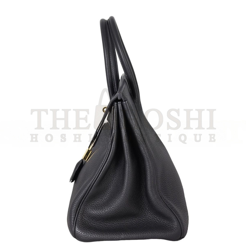 H**me5 BIRKIN 35 TOGO LEATHER BLACK GOLD BUCKLE BAG H028369CC2Z (35*28*18cm) Master Quality